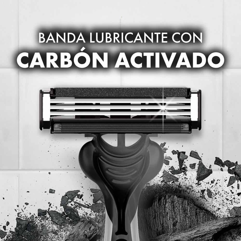Máquina de afeitar GILLETTE prestobarba3 carbón activado (4  und) img #3