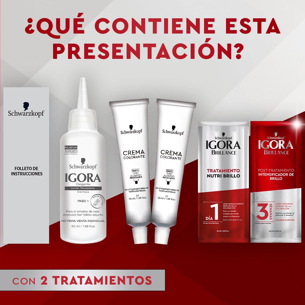 Tinte para cabello IGORA BRILLANCE canela sensacional (2  und) img #4