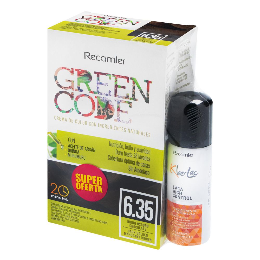 Tinte para cabello GREEN CODE kit (1  und) img #7
