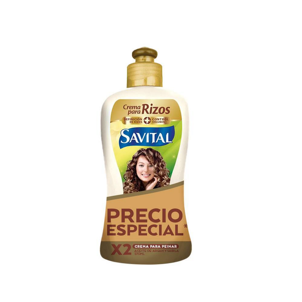 Crema para peinar SAVITAL aceite de argán y sábila (540  ml) img #2