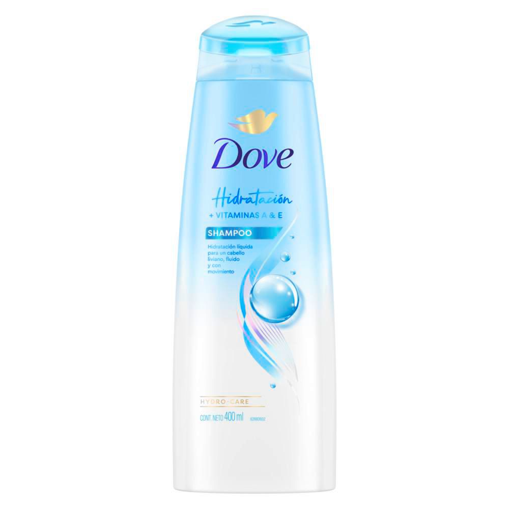 Shampoo DOVE hidratación cabello liviano (400  ml) img #1