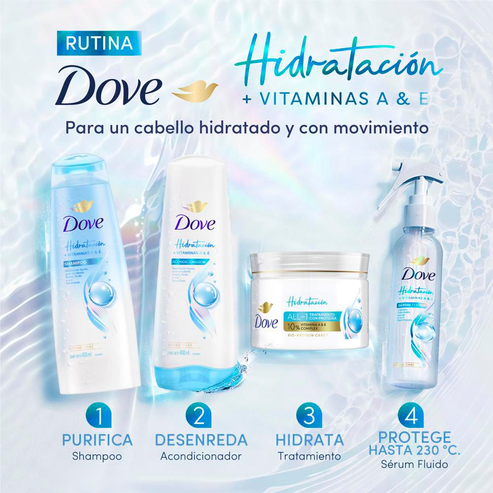Shampoo DOVE hidratación cabello liviano (400  ml) img #4