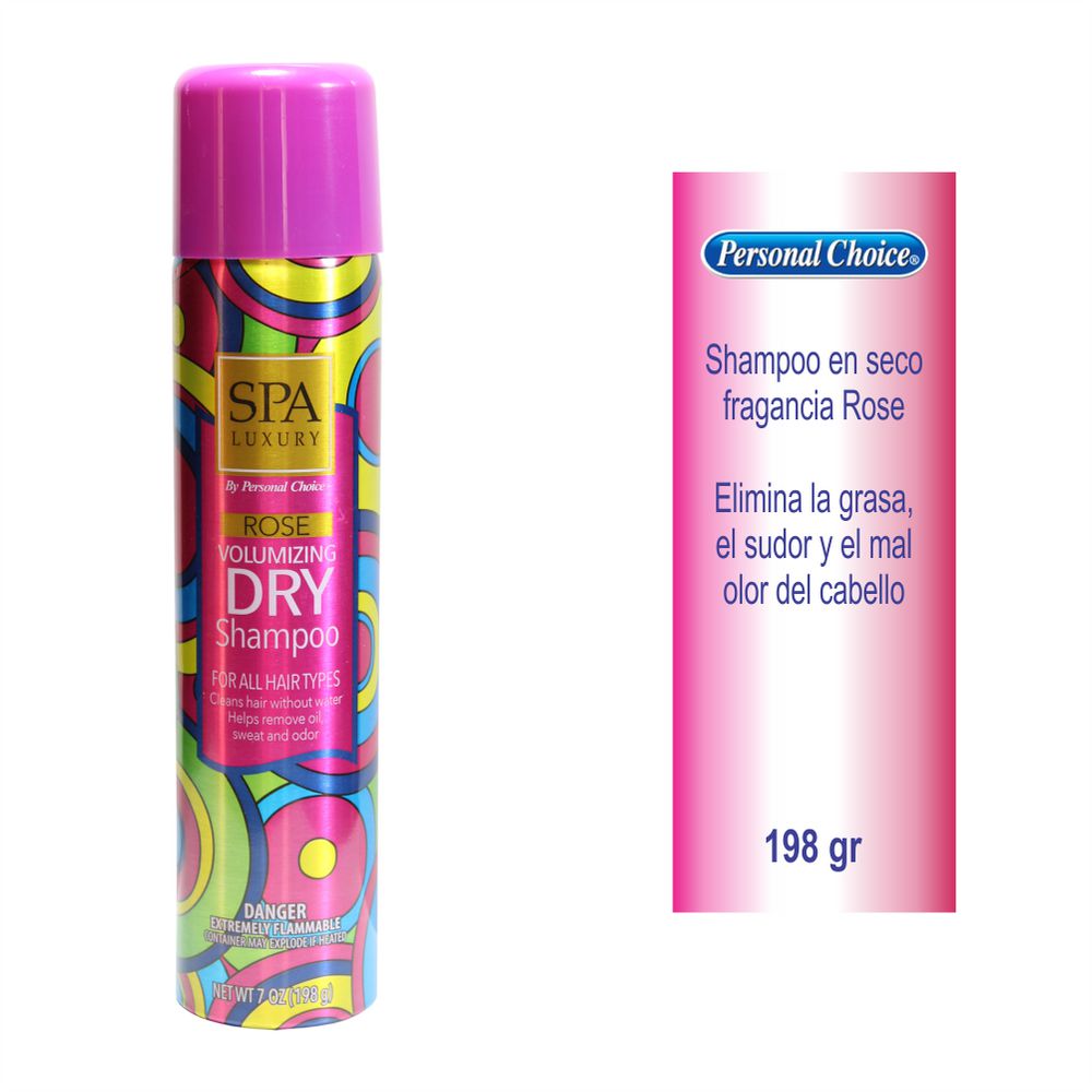 Shampoo SPA LUXURY MARCA EXCLUSIVA en seco fragancia rose (198  gr) img #1