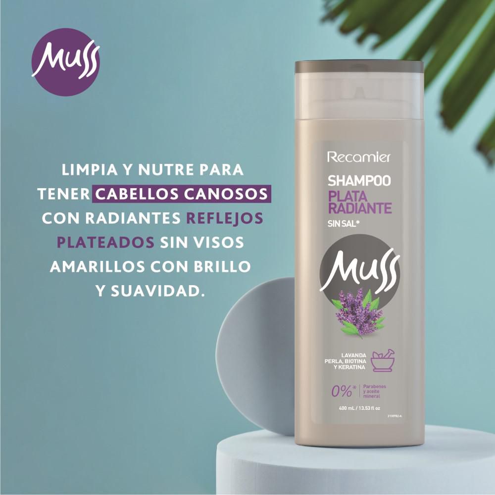 Shampoo MUSS cabello canoso (400  ml) img #2