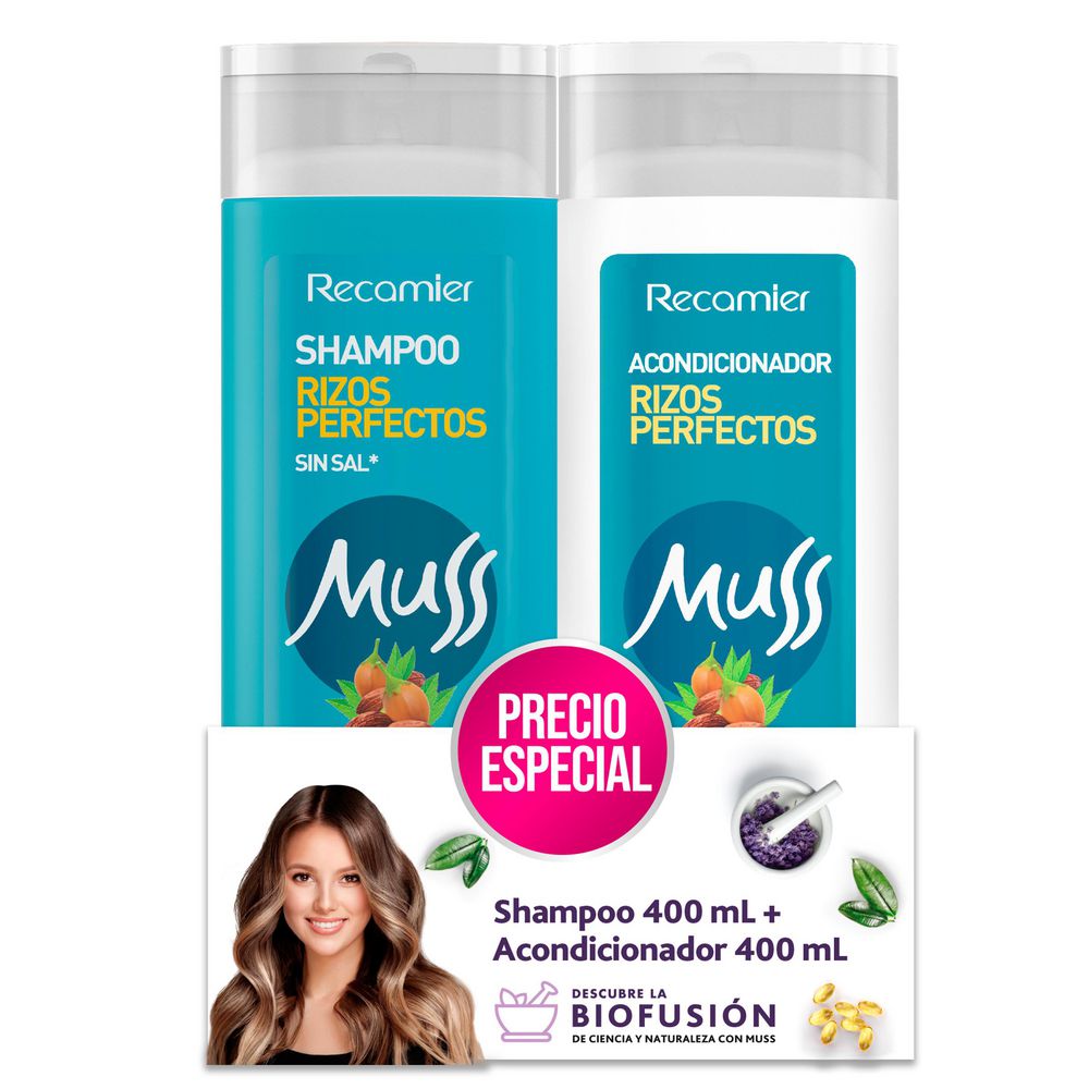 Shampoo MUSS sin sal acondicionador para rizos (1  UNIDAD) img #1