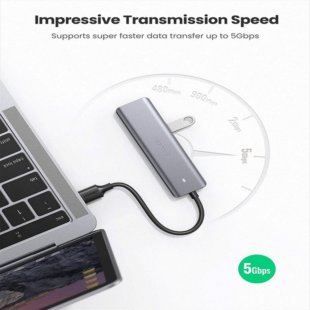 Hub Usb 3.0 4 Puertos Cm219 C Rápido Y Compacto Ugreen 50985 img #5