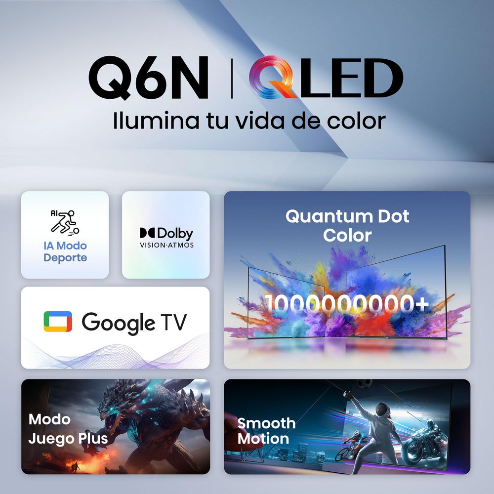 Televisor HISENSE 55 pulgadas QLED Uhd4K Smart TV 55Q6N img #3