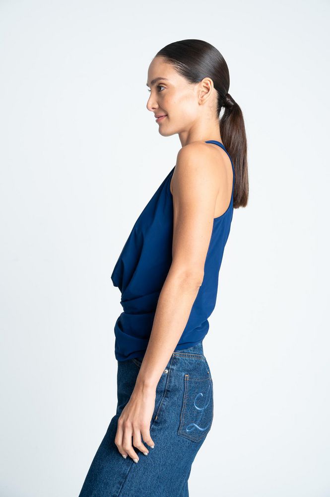 Blusa Manga sisa con escote profundo Ajustada ARKITECT img #2