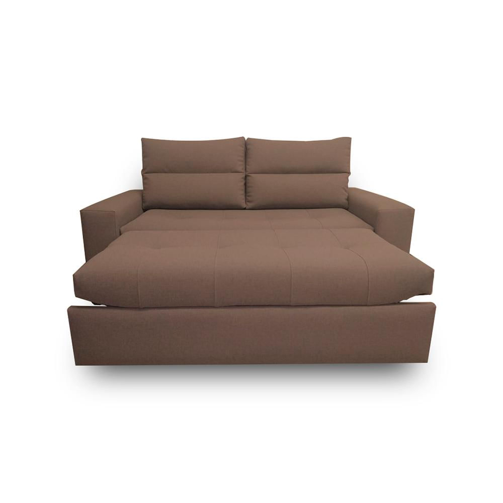 Sofá Cama Muebleo Roma Extensible Patas Metálicas Mocca img #2