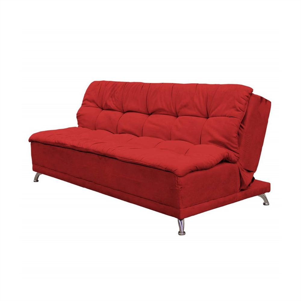 Sofa Cama Relleno Con Lamina Espuma De Alta Densidad Rojo img #1