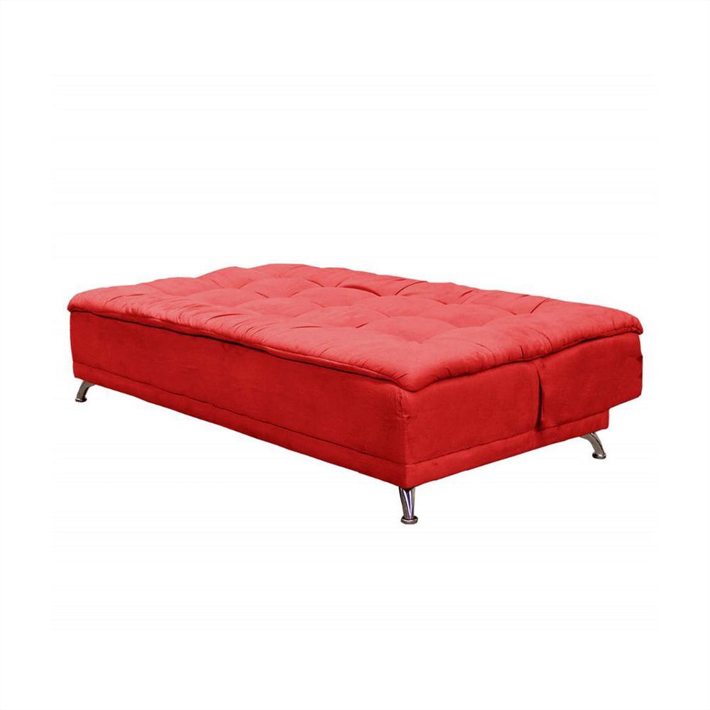 Sofa Cama Relleno Con Lamina Espuma De Alta Densidad Rojo img #2