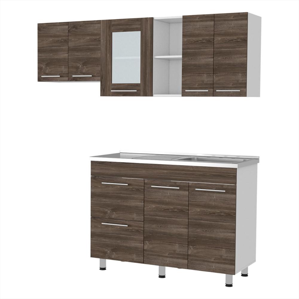 Cocina Integral Kiret, Avellana Y Blanco, Incluye Mesón Derecho Hc Info img #3