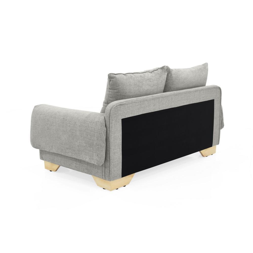 Sala 3P Daytona Tela Poliéster Plata + Mesa Centro Dakota img #3