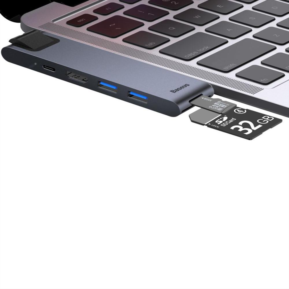 Adaptador Thunderbolt 3 Hub Macbook Pro Y Air Usb Hdmi Sd img #2