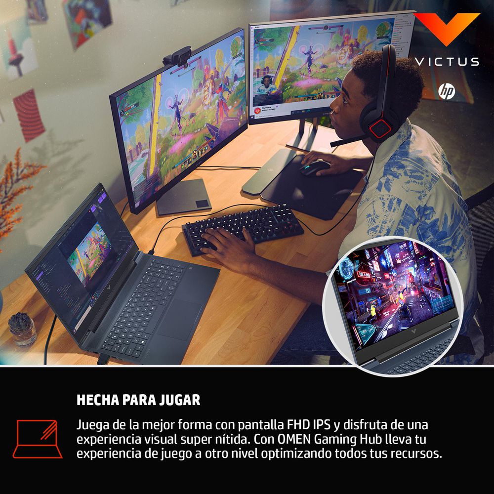 Portatil Gaming HP Victus Intel Core i7 11800H RAM 16 GB 512 GB SSD 16d0525la img #4