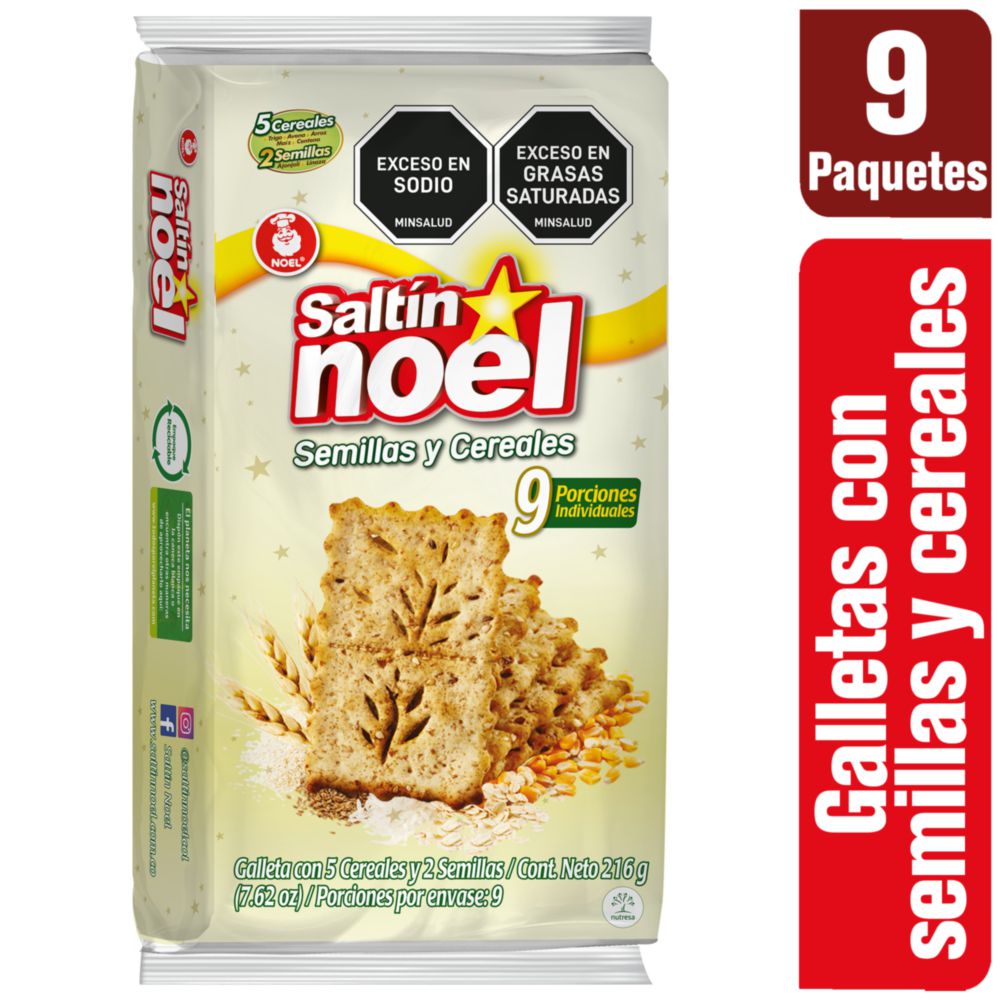 Galletas SALTIN NOEL semillas y cereales x9 tacos (216  gr) img #1