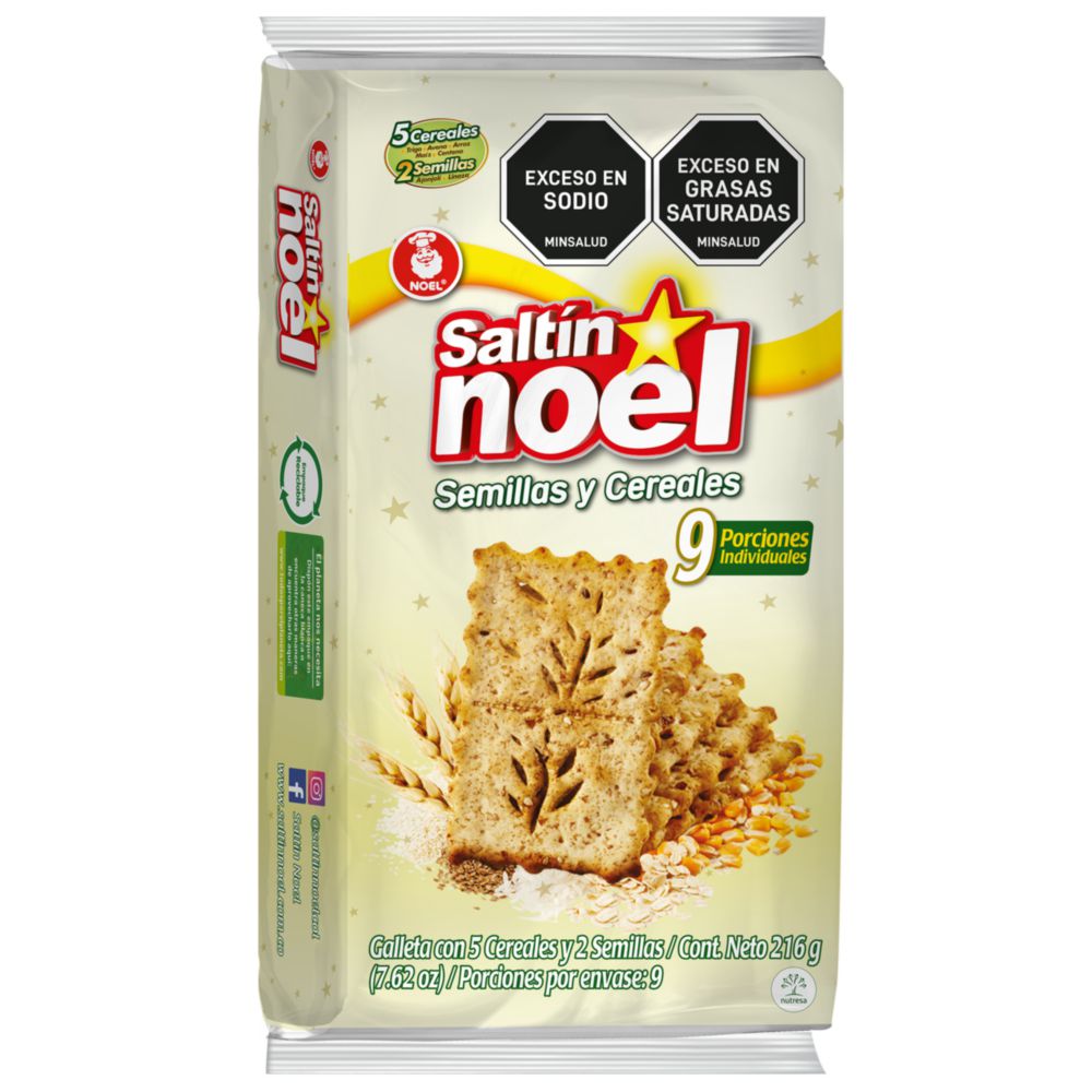 Galletas SALTIN NOEL semillas y cereales x9 tacos (216  gr) img #2