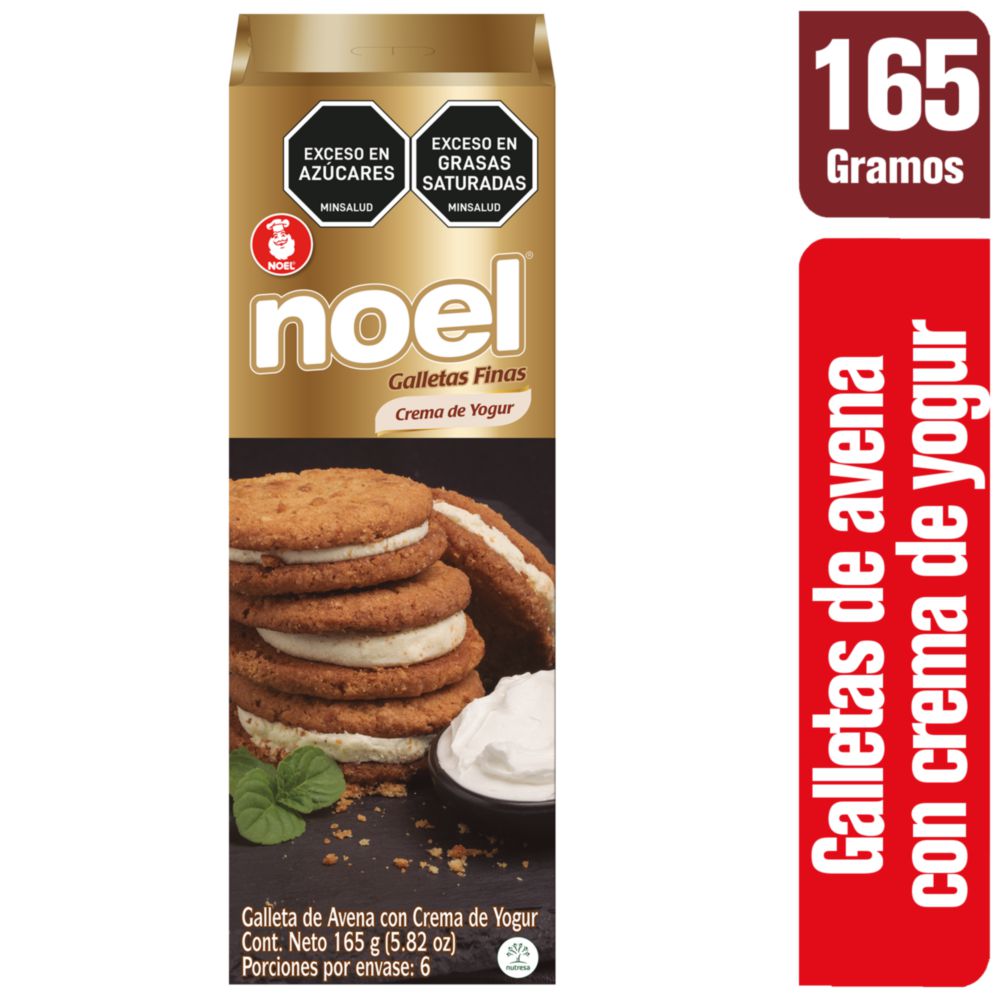 Galletas NOEL de avena con crema de yogurt (165  gr) img #1