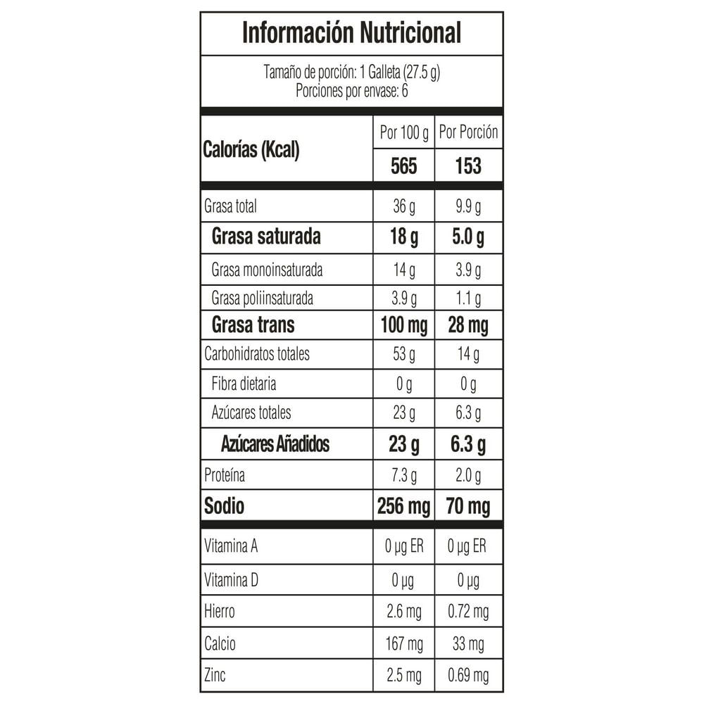 Galletas NOEL de avena con crema de yogurt (165  gr) img #3