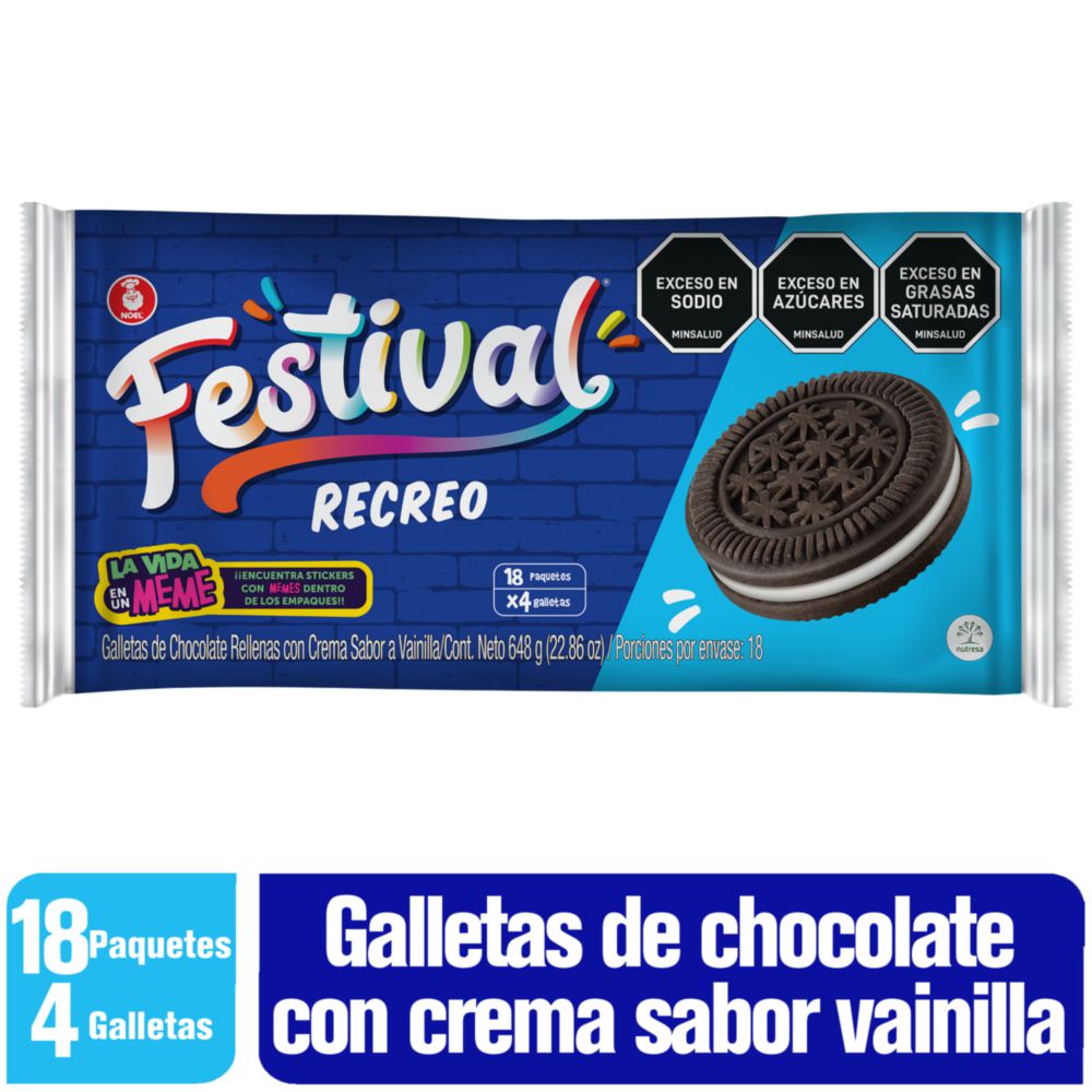 Galletas FESTIVAL recreo x18und (648  gr) img #1