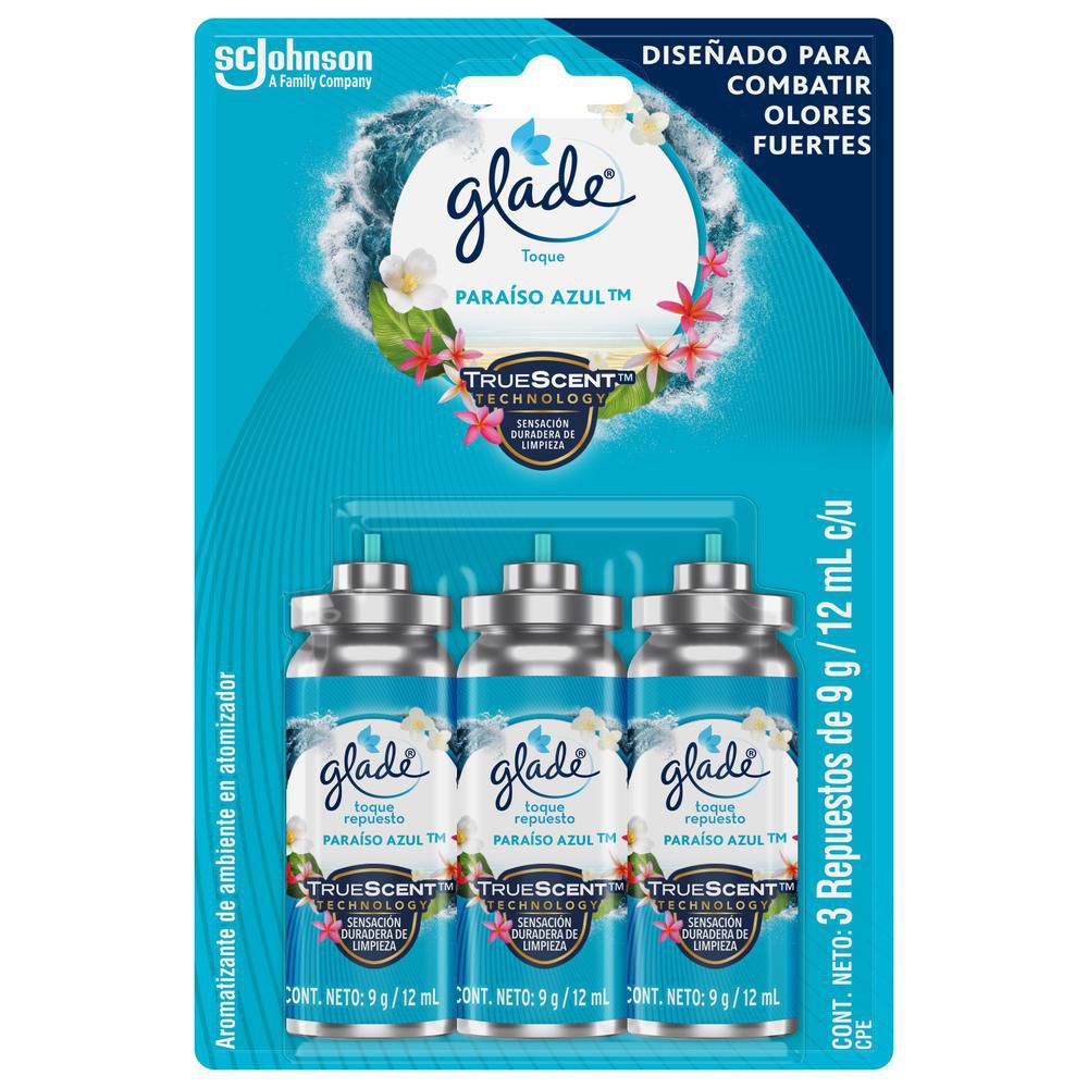 Ambientador GLADE aerosol toque paraíso azul (27  gr) img #1