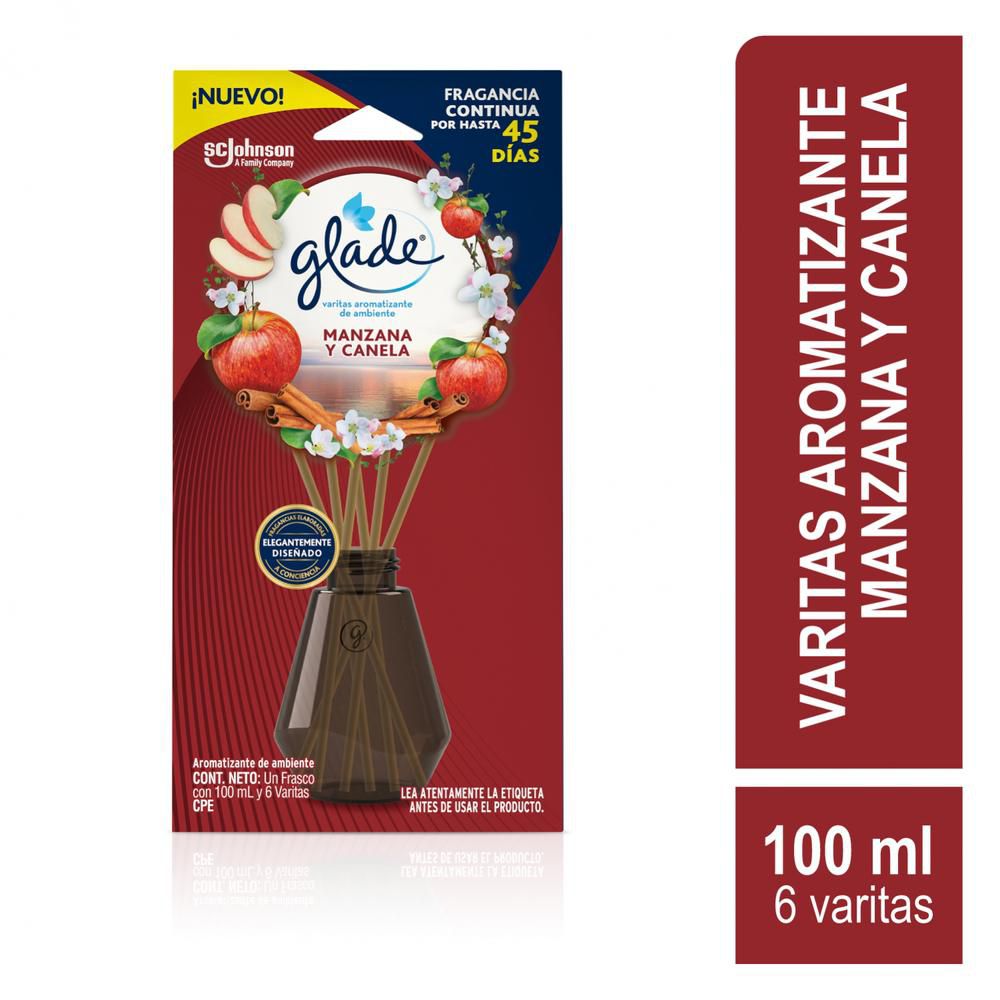 Ambientador GLADE varitas manzana canela (100  ml) img #2