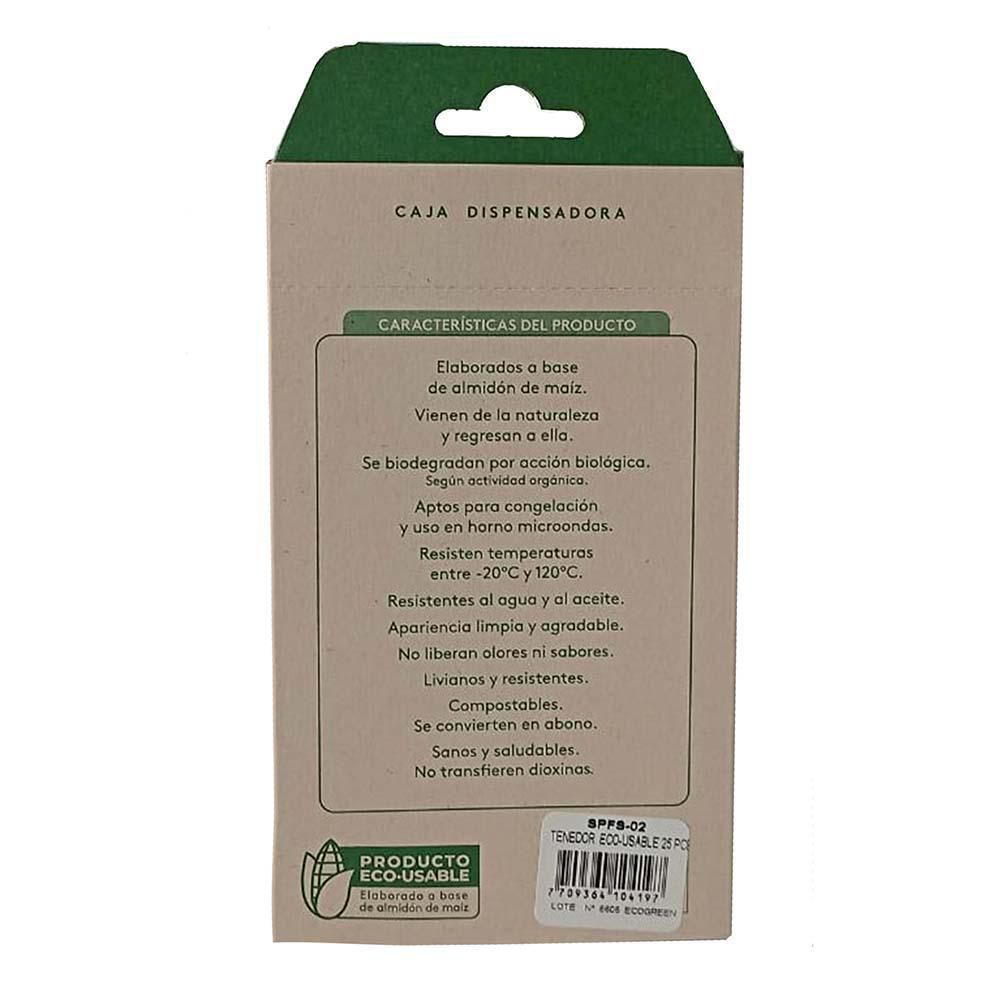 Tenedores desechables ECOGREEN ecousables img #2