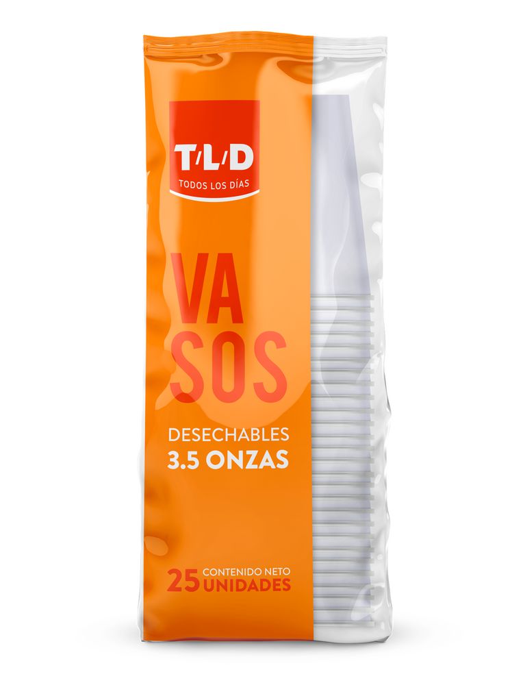 Vasos desechables T/L/D TODOS LOS DIAS 3.5 Oz img #1