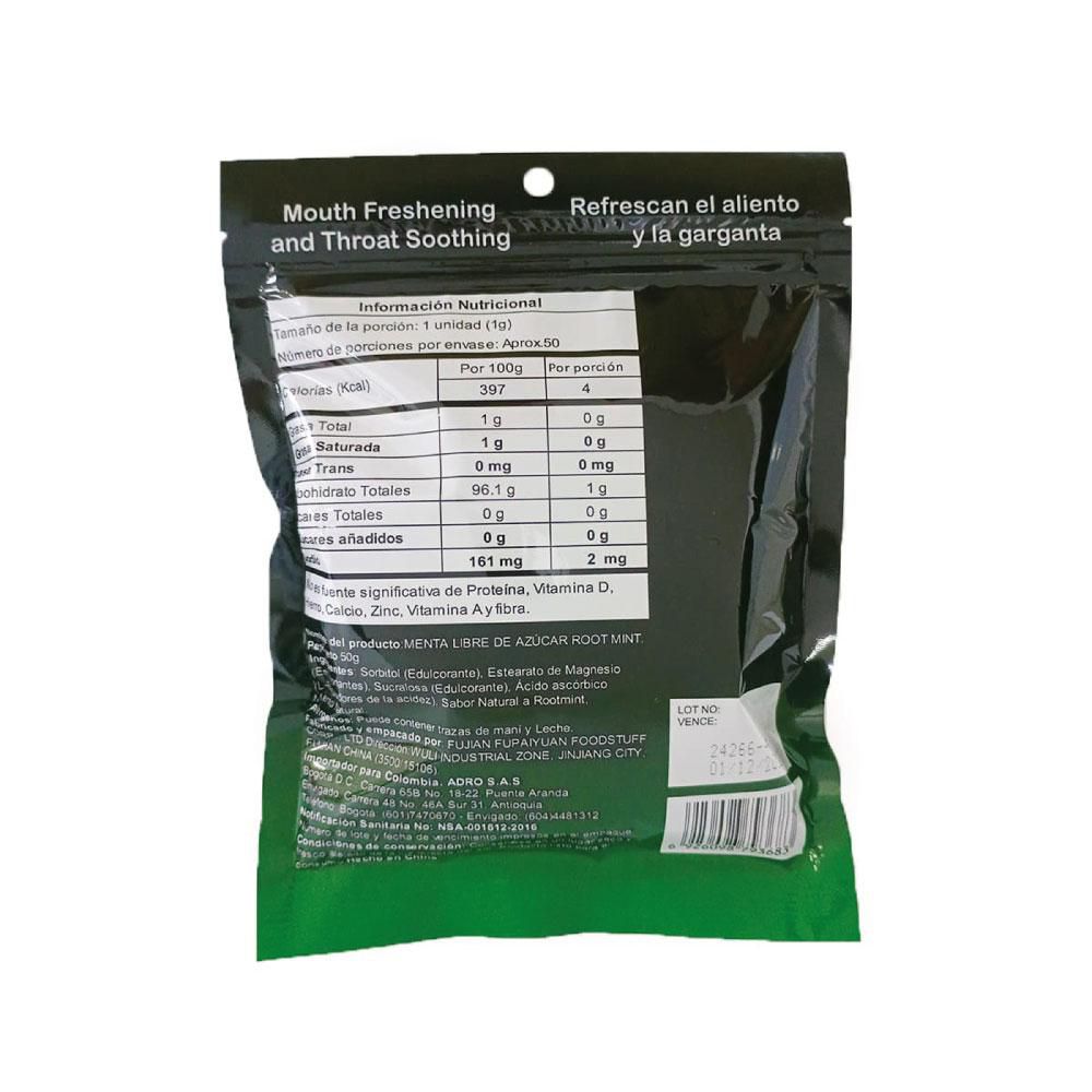 Menta ADRO sin azúcar (50  gr) img #2