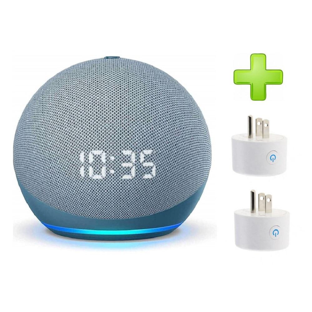 Parlante Inteligente Echo Dot Alexa+2 Enchufes Reloj Azul img #1