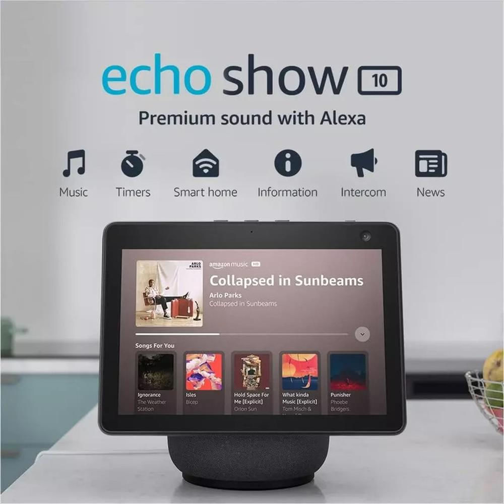 Amazon Alexa Echo Show 10 3Ra Gen Asistente Virtual Hd Negro img #2