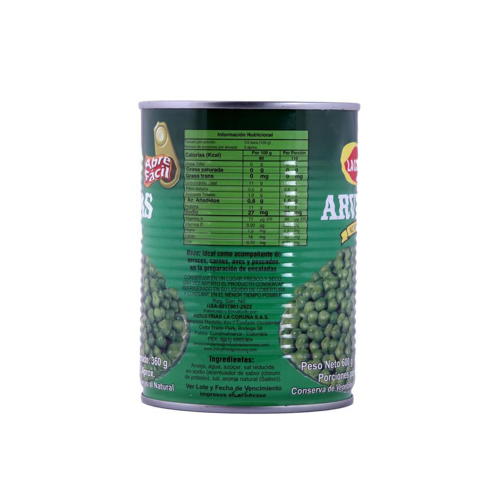 Arveja LA CORUNA natural (360  gr) img #2
