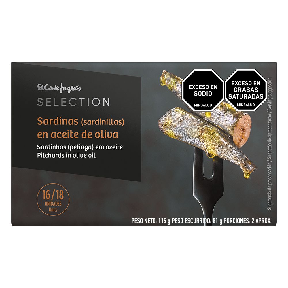 Sardinas EL CORTE INGLÉS MARCA EXCLUSIV en aceite de oliva (81  gr) img #1