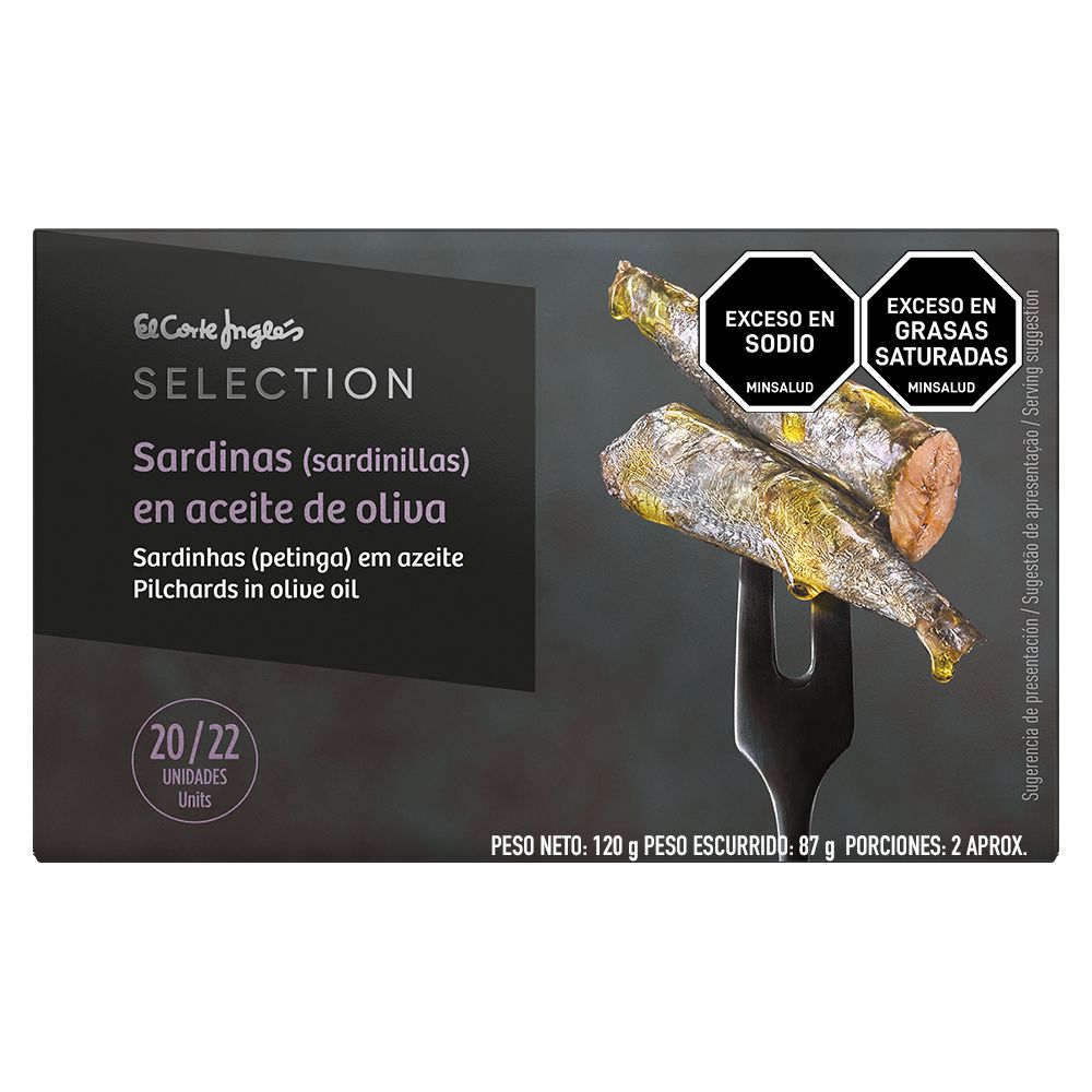Sardinas EL CORTE INGLÉS MARCA EXCLUSIV en aceite de oliva (87  gr) img #1