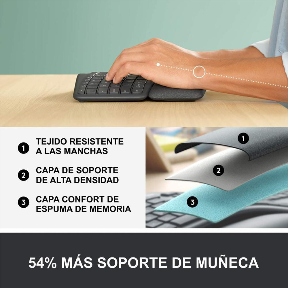 Teclado Inalámbrico Ergonómico Dividido Logitech Ergo K860 img #2