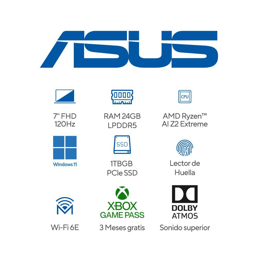 Consola Multi Dispositivo ASUS ROG Xbox Ally X  AMD AI Z2 Extreme  24GB RAM 1 TB Negro img #8