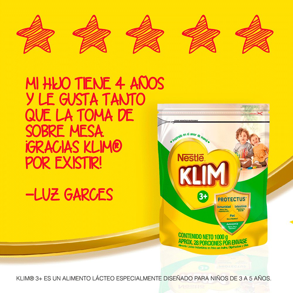 Alimento lácteo KLIM 3+ (1000  gr) img #6