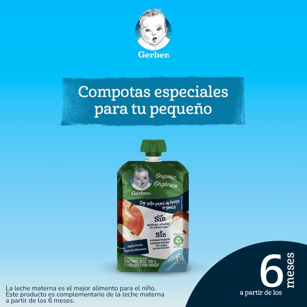 Compota GERBER manzana orgánica (100  ml) img #5
