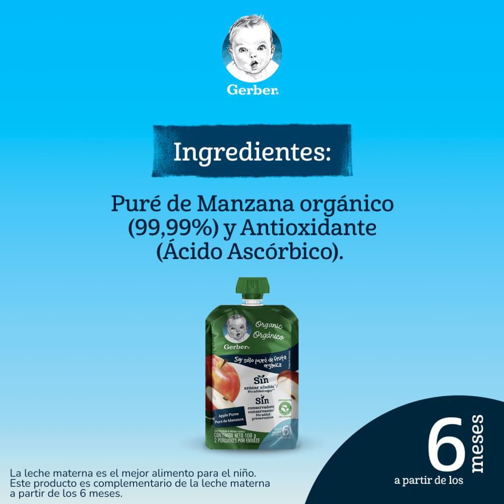 Compota GERBER manzana orgánica (100  ml) img #7