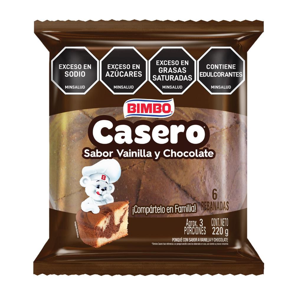 Ponqué BIMBO Casero Marmoleado (220  gr) img #1