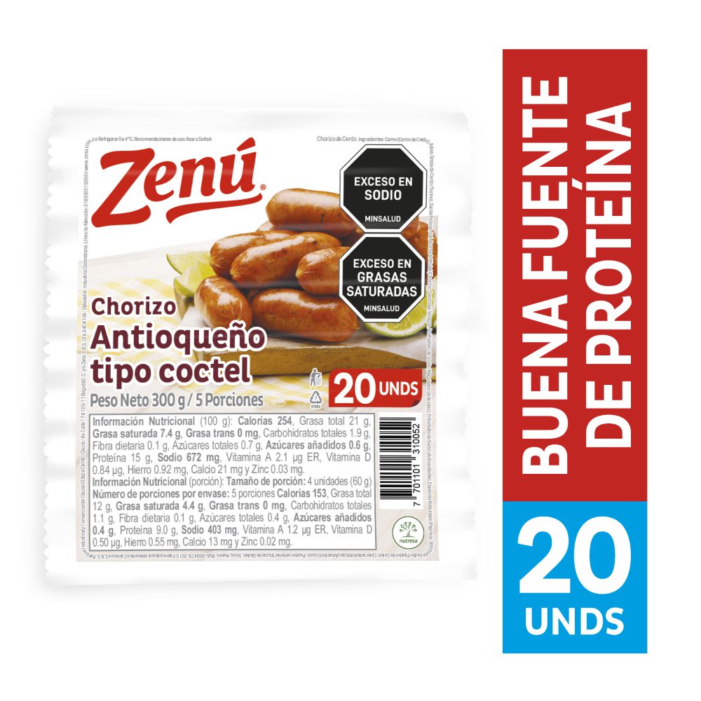 Chorizo ZENU Coctel (300  gr) img #2