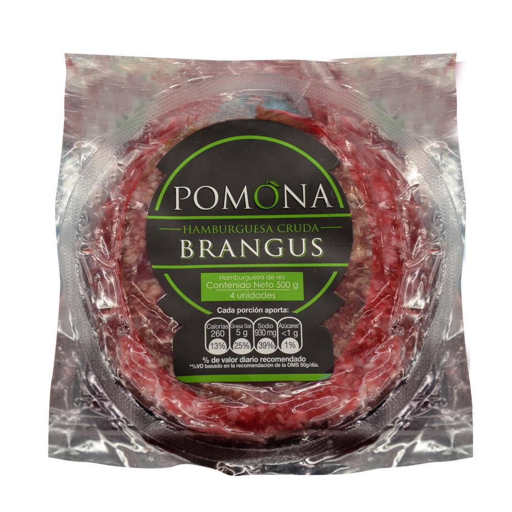 Hamburguesa Pomona cruda brangus (500  gr) img #1