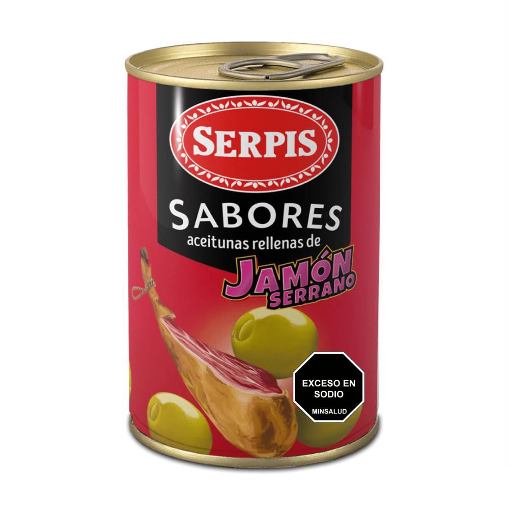 Aceitunas SERPIS rellenas de jamón serrano (130  gr) img #1
