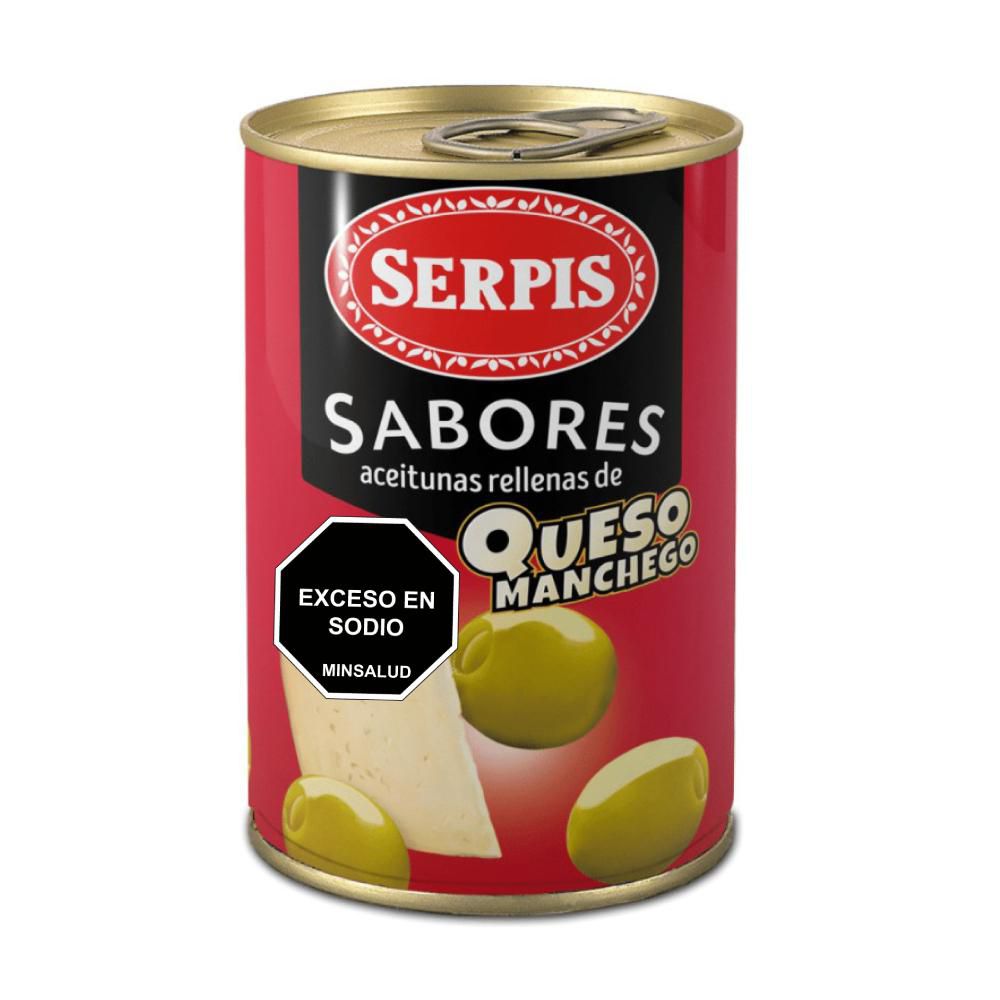 Aceitunas SERPIS rellenas de queso manchego (130  gr) img #1