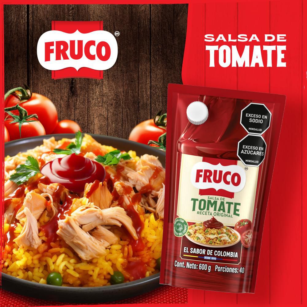 Salsa de tomate FRUCO doy pack (600  gr) img #2