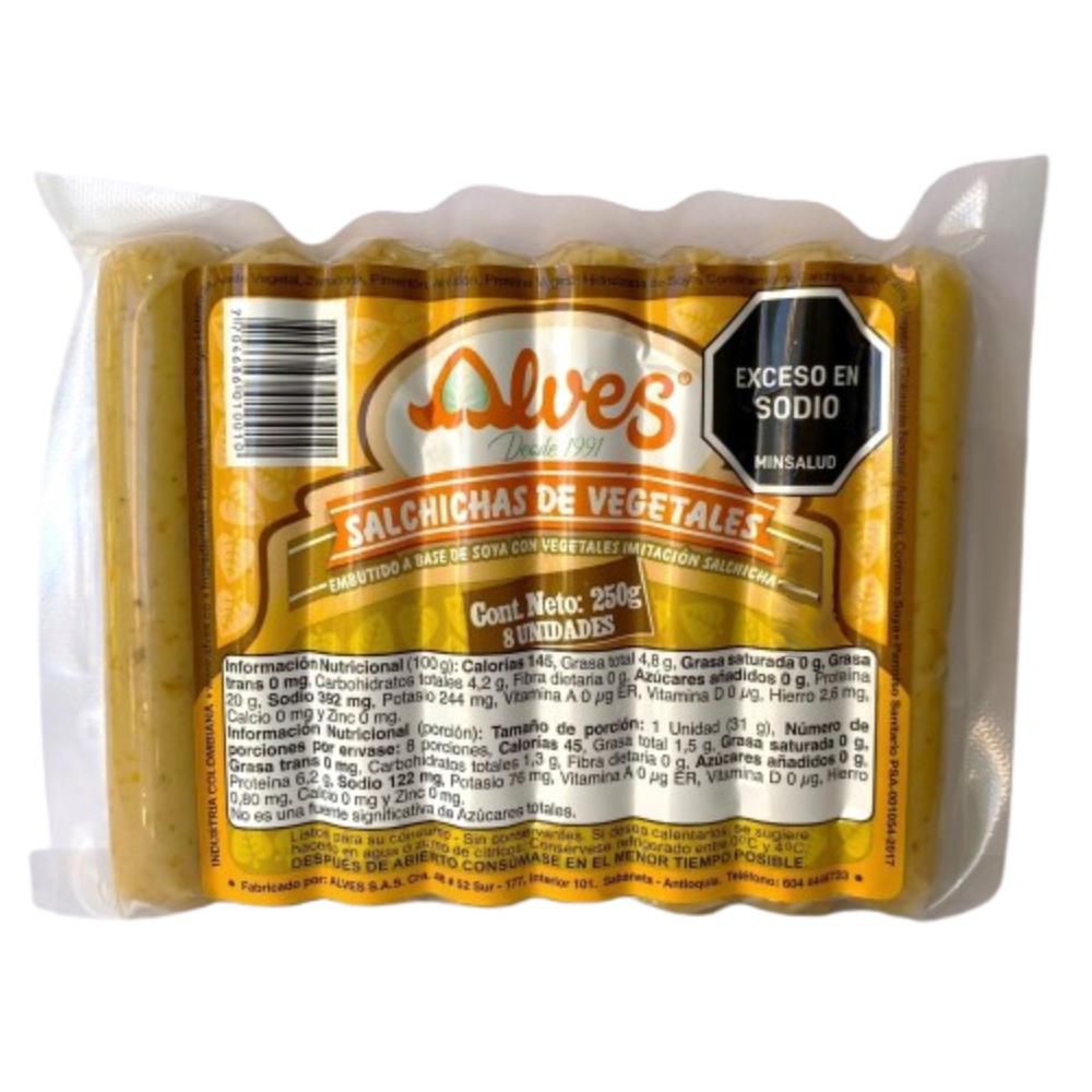 Salchicha ALVES de vegetales (250  gr) img #1