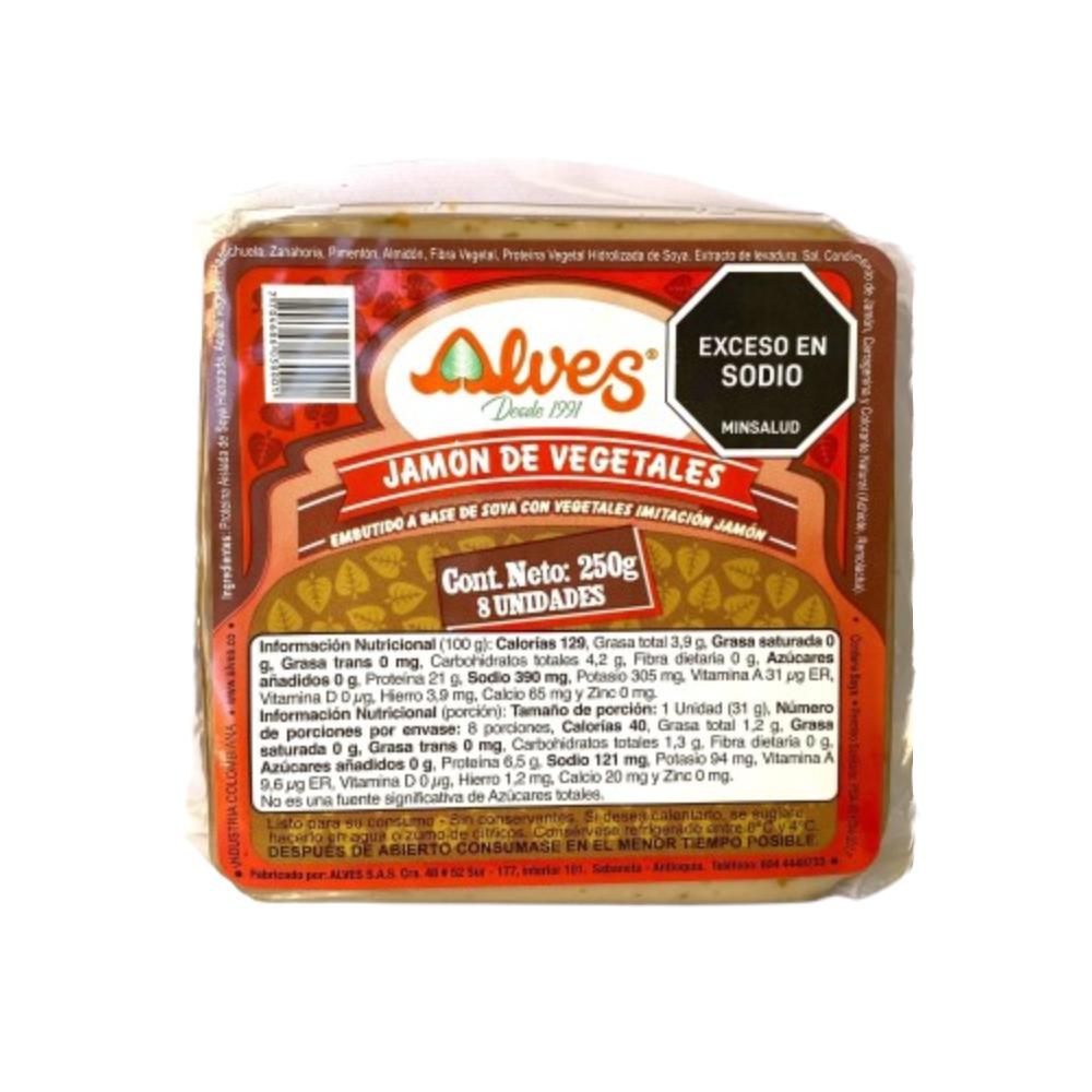 Jamón  ALVES de vegetales (250  gr) img #1