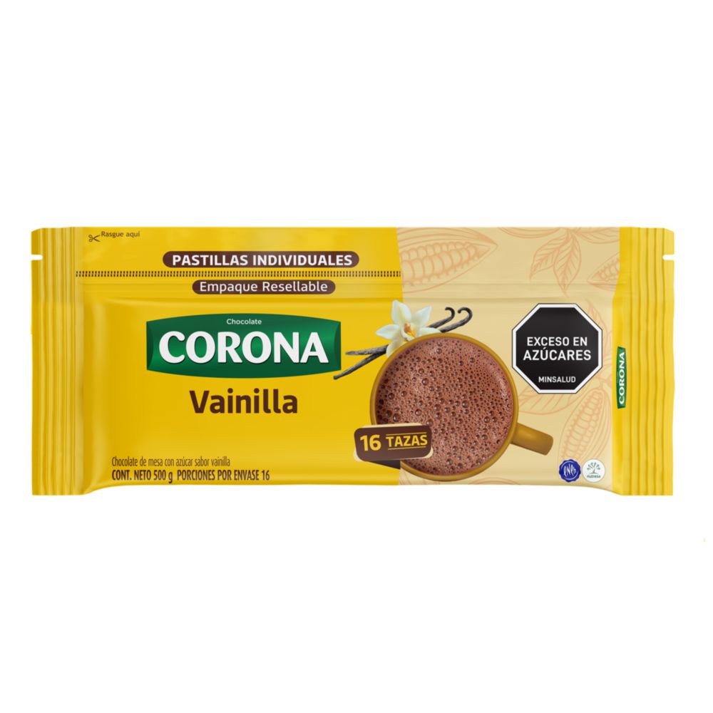 Chocolate CORONA Vainilla pastillas (500  gr) img #2