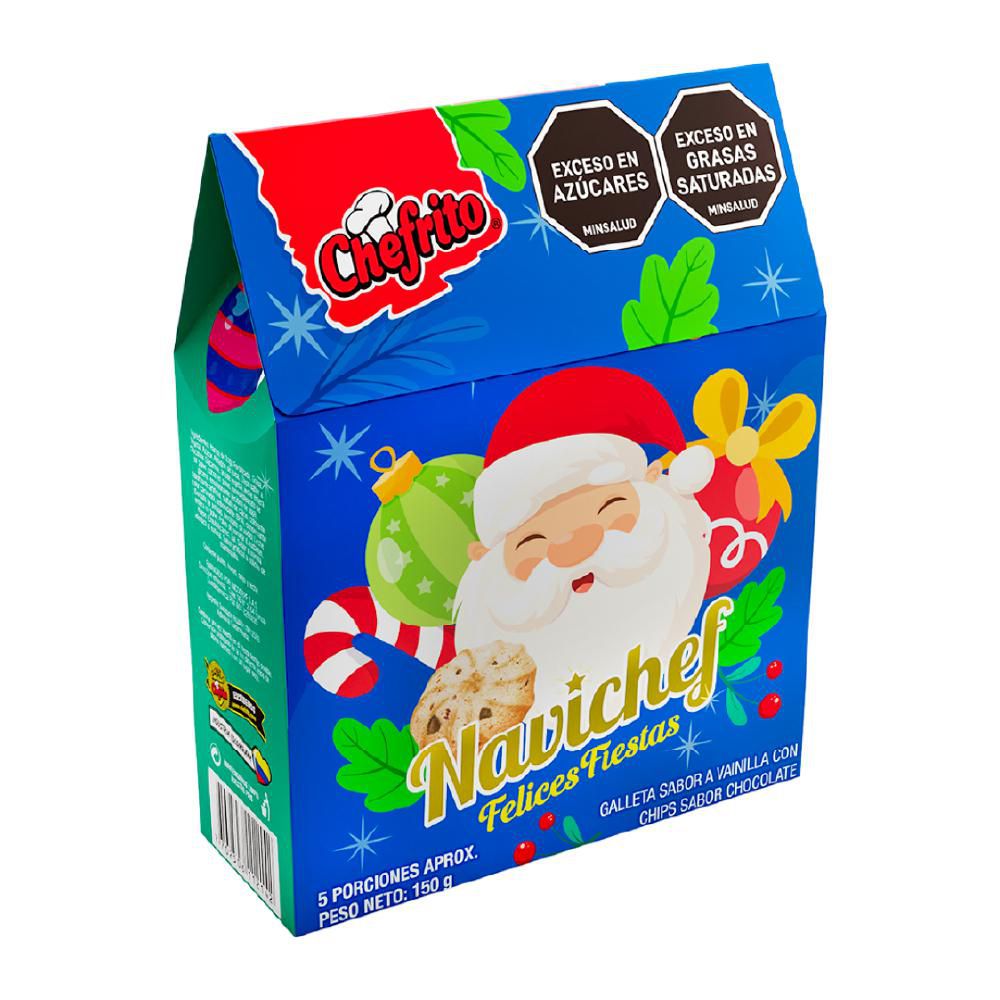 Galletas navidad CHEFRITO vainilla con chips de chocolate (150  gr) img #1