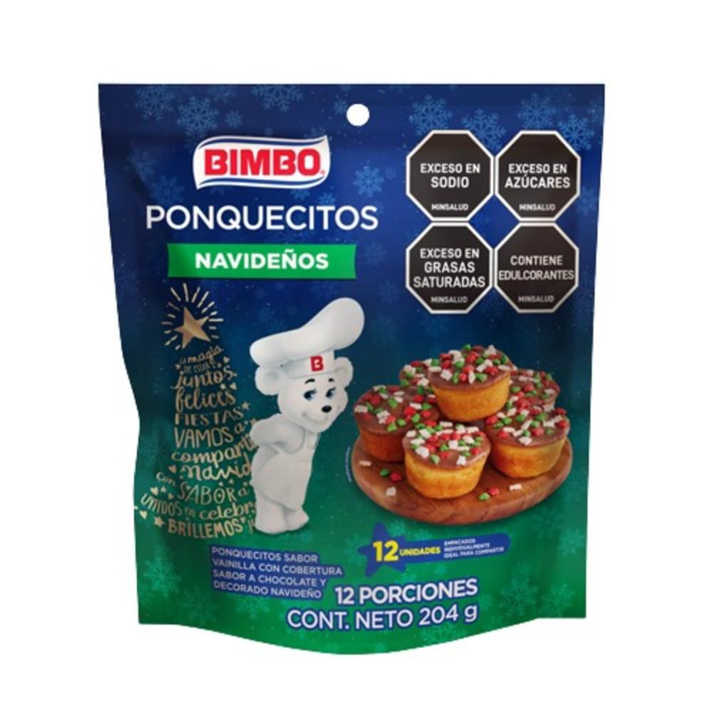 Ponquecitos BIMBO Navideños 12und (204  gr) img #1